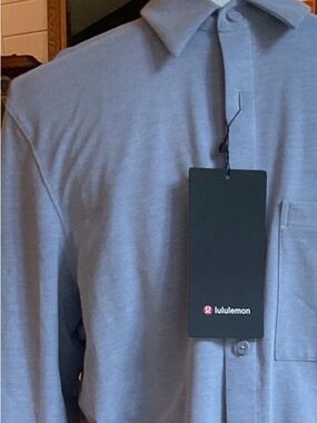 NWT Lululemon Commission Shirt Long Sleeve Heather Gray Men’s Small